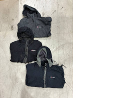 Set of 3  vintage Berghaus Aquafoil black waterproof jackets. 