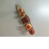 Ceramic figurine of a boat with people, Vietnam