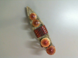 Ceramic figurine of a boat with people, Vietnam