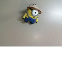 Minion knitted keychain