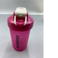 Movertex brand shaker bottle, used for mixing protein shakes or other beverages. 