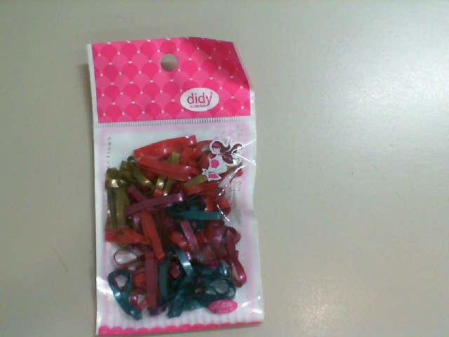 A set of hair elastics A set of hair elastics