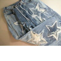 Jeans with appliques