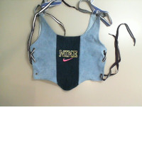 Denim tie-up top Denim tie-up top