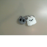 Set of 2 plush keychains