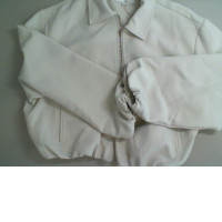 White women's short jacket with a zipper White women's short jacket with a zipper