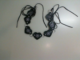 Black heart belt with ties