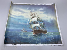 Painting of an ancient sailboat.