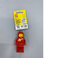 LEGO red spaceman keychain light featuring a classic astronaut design. LEGO red spaceman keychain light featuring a classic astronaut design.