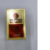 Pocheon Korean Lingzhi Extract Gold, a Korean herbal health supplement made from Reishi mushrooms. 