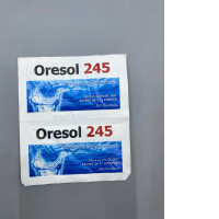 Oresol 245, an oral rehydration salt powder manufactured by DHG Pharma used to treat dehydration. 