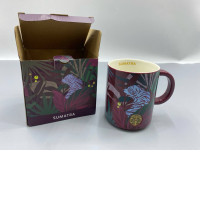 Starbucks Sumatra coffee mug featuring a jungle and tiger design.