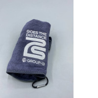 microfiber cooling towel, often used as promotional merchandise or for sports activities like golf.