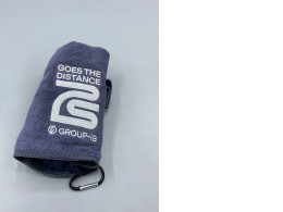 microfiber cooling towel, often used as promotional merchandise or for sports activities like golf.