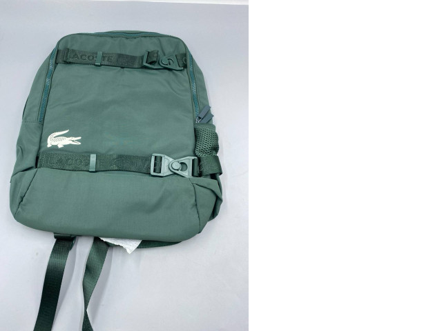 Lacoste 2in1 100% Recycled Backpack in green. Lacoste 2in1 100% Recycled Backpack in green.