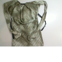 Women's blouse with a tie belt