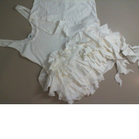 White short dress with a full skirt + shorts White short dress with a full skirt + shorts