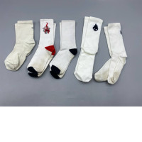 Set of 5 White knee-high socks