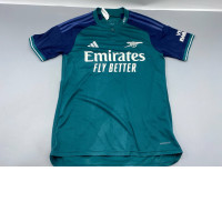 adidas Men's Arsenal 2023/24 Third Football Jersey in green and navy. 