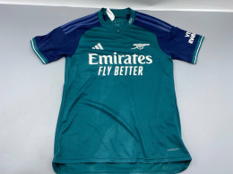 adidas Men's Arsenal 2023/24 Third Football Jersey in green and navy. 