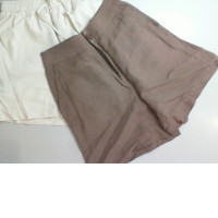Set of 2 women's shorts, beige and brown