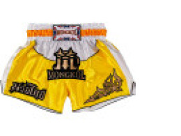 Set of 2 Mongkol Muay Thai Boxing Shorts Yellow-White  BSM01 Size M