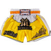 Set of 2 Mongkol Muay Thai Boxing Shorts Yellow-White  BSM01 Size XL