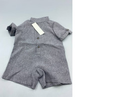 gray short-sleeve baby boy romper by Carter's Child of Mine. gray short-sleeve baby boy romper by Carter's Child of Mine.