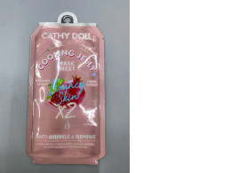 The Cathy Doll Bouncy Skin Cooling Jelly Mask features a jelly formulation for anti-wrinkle and firming benefits, infused with pomegranate and cherry extracts. 