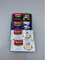 Set of 4 Loacker wafers come in a variety of flavors, such as dark chocolate and Alpine milk.