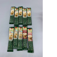 Set of 10 Jacobs Cappuccino instant coffee drink mix, featuring varieties like Salted Caramel and Classic. 