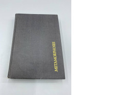 The hardcover book Metamorphoses, a work by Ovid, the Roman poet.