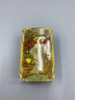 This item is a set of Golden Art Nouveau Tarot cards, designed by artist Giulia F. Massaglia. 
