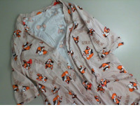 Women's dressing gown with a belt