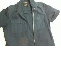 Blue button-down shirt