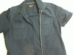 Blue button-down shirt