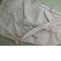 Women's striped trousers with ties