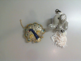 Set of 2 fabric keychains