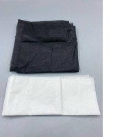 Set of 2 White and black sheer fabric