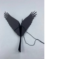  DIY papercraft raven or bird-shaped wind deterrent designed for gardens and patios
