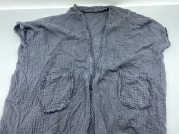 This item appears to be an open-front cotton or linen vest, similar in style to the NFYM Womens Linen Vest. 