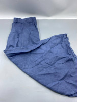 These wide-leg blue linen trousers seem to pair well with INC International Concepts' tropical blue chambray trousers.