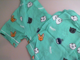 Green pajamas, shorts and shirt
