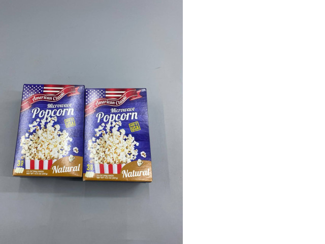Set of 2 American Garden Microwave Popcorn in the "Natural" flavor. Set of 2 American Garden Microwave Popcorn in the "Natural" flavor.