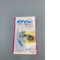  Eye Eyelash Adhesive, which is a waterproof formula that dries clear-white to blend with black or brown lashes