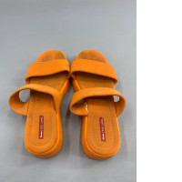 Orange platform high-heeled sandals for women from Bata Red Label.