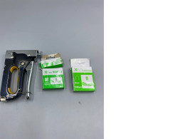 A manual stapler, specifically the Topex 41E905 model, is a 3-in-1 multi-purpose tool that includes staples.