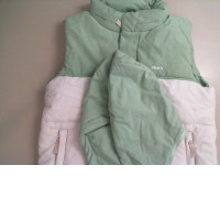 Women's vest jacket with a hood