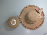 Set of women's summer hat and bag