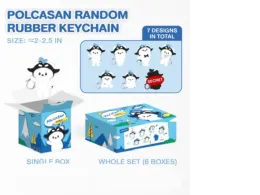 Set Polcasan Random Rubber Keychain